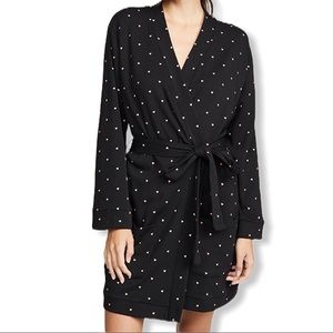 Plush Fleece Heart Pajama Robe & Scrunchie set